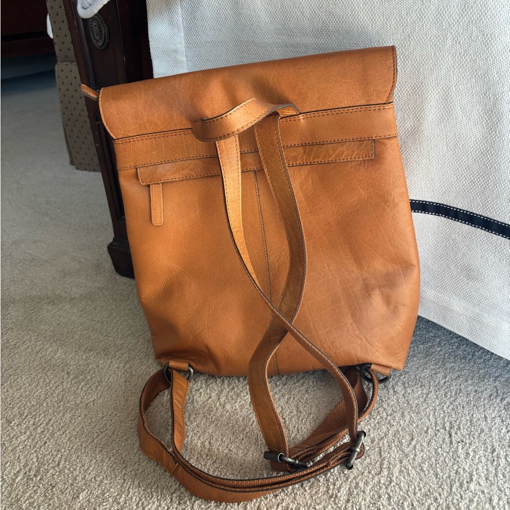 Tan Leather Backpack - Picture 2 of 4